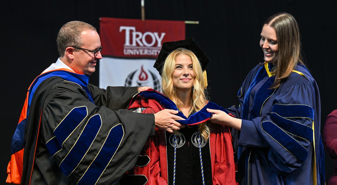 TROY graduate at commencement