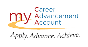 photo with words my career advancement account apply, Advance, achieve
