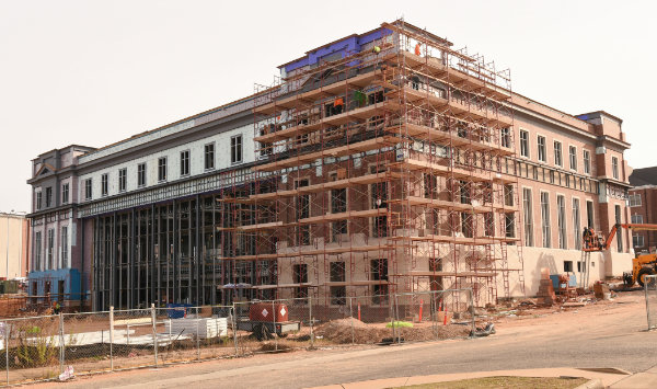 Jones Hall Center for Health Science construction in progress
