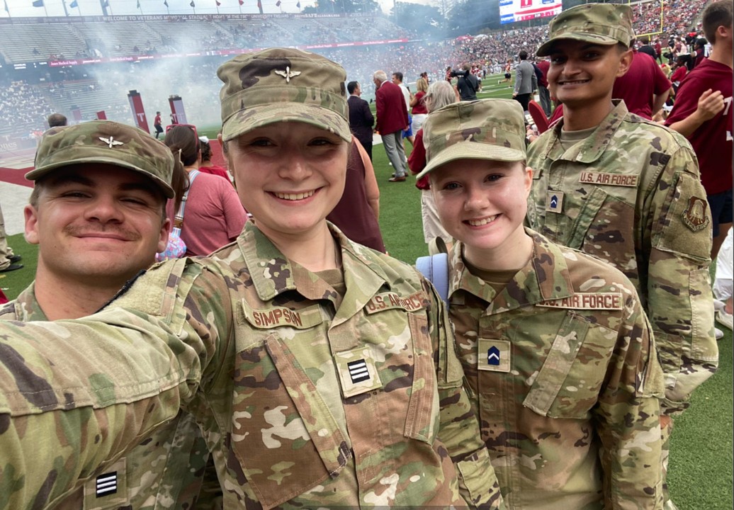 AFROTC Cadets at Veterans Memorial Stadium