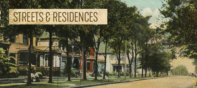 Montgomery Streets and Residences Postcards