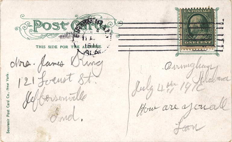 Postcard Back - Birmingham: Post Office