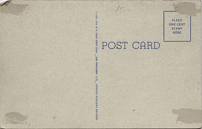 Postcard Back - Talladega: Savery Library