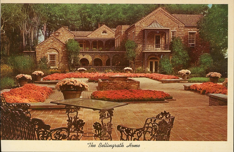 Color print of the two-story Bellingrath Home in Theodore, Alabama.