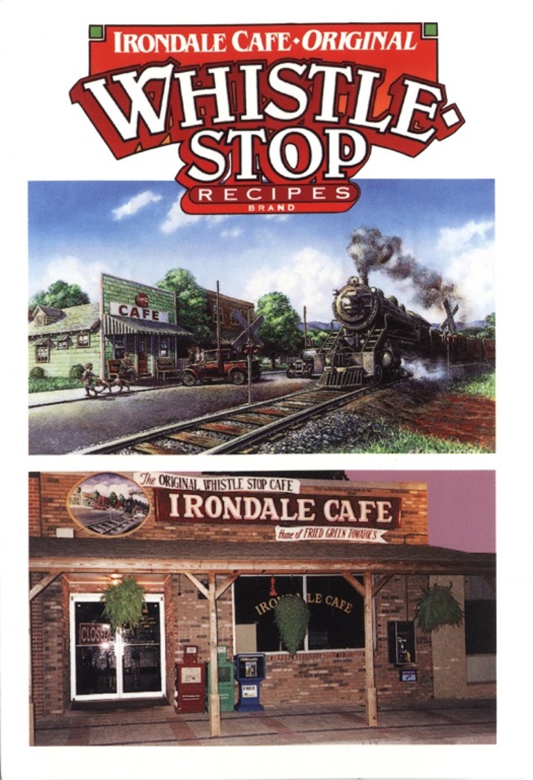 A color print and a color photograph of the Irondale Cafe, also known as the Whistle Stop Cafe, in Irondale, Alabama.