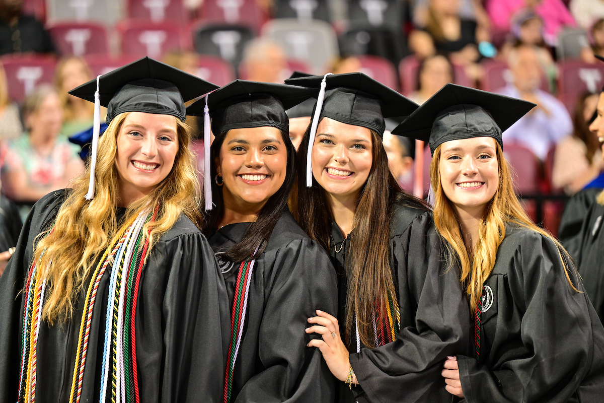 A group of TROY graduates during their commencement ceremony. 