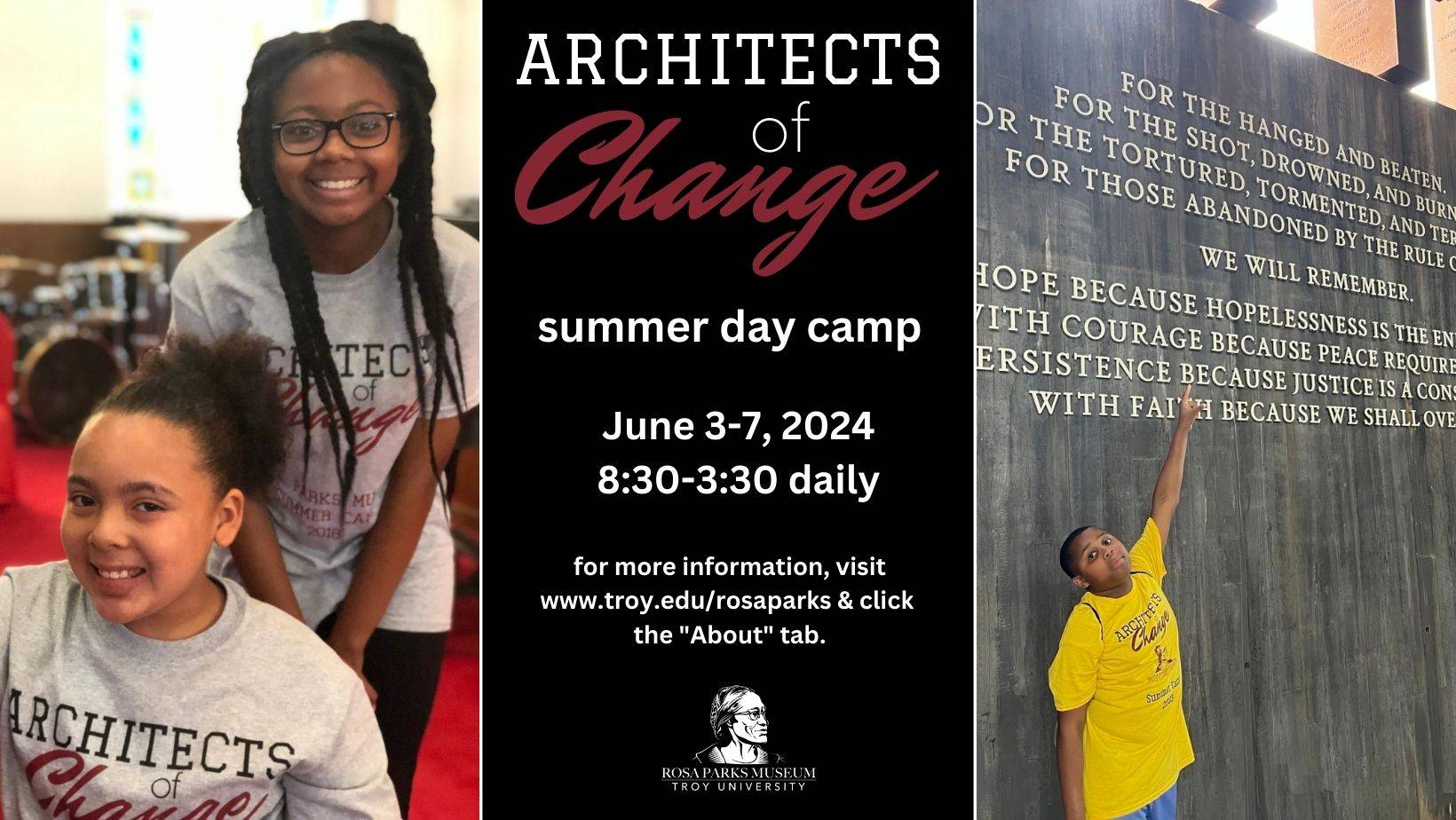 2024 Rosa Parks Museum Architects of Change summer camp