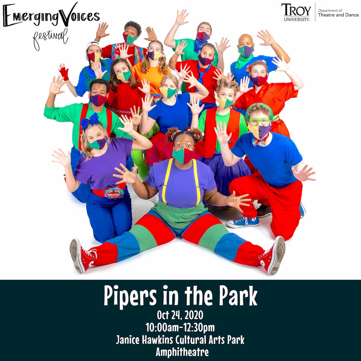 colorful picture of Pied Pipers theatre ensemble
