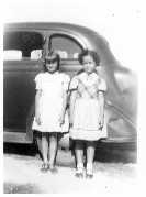 Sept. 29, 1948, Nona Hawkins (right) with friend at Birthday party, 100 block of Wilson Street, Dothan, AL.