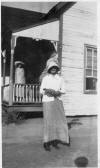 Gertrude Worrell White, foreground, with her mother, Eliza Brackin Worrell on porch.  Eliza Worrell is Bill Floyd’s grandmother.