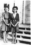 Mabel Weems and Euffie Weems, the first graduates of Columbia Colored School, ca. 1941.
