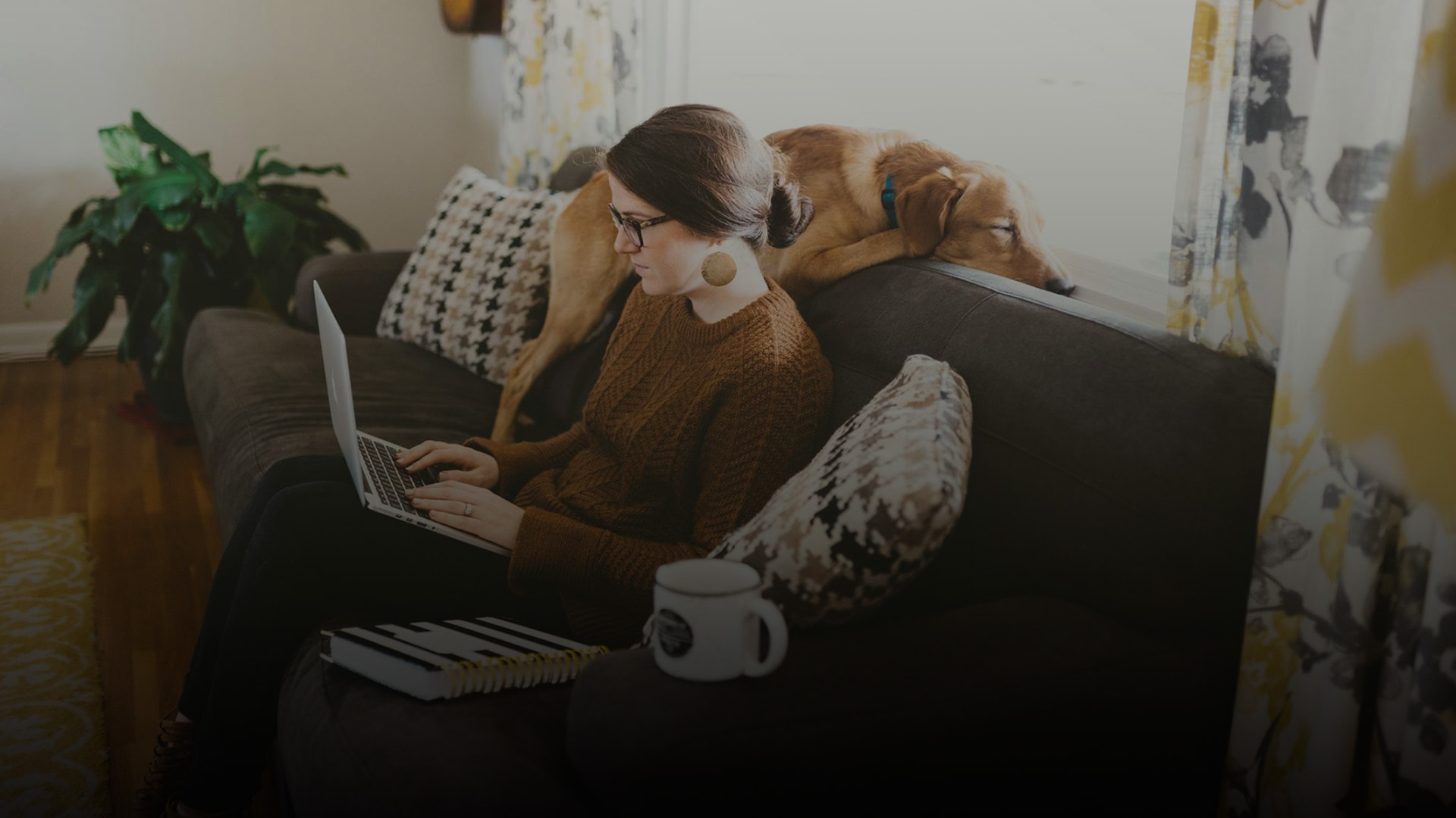 TROY Online student studying at home